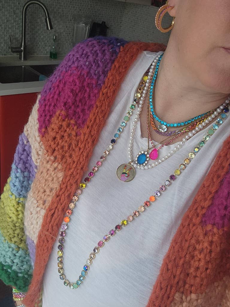 Iza Necklace: Pink