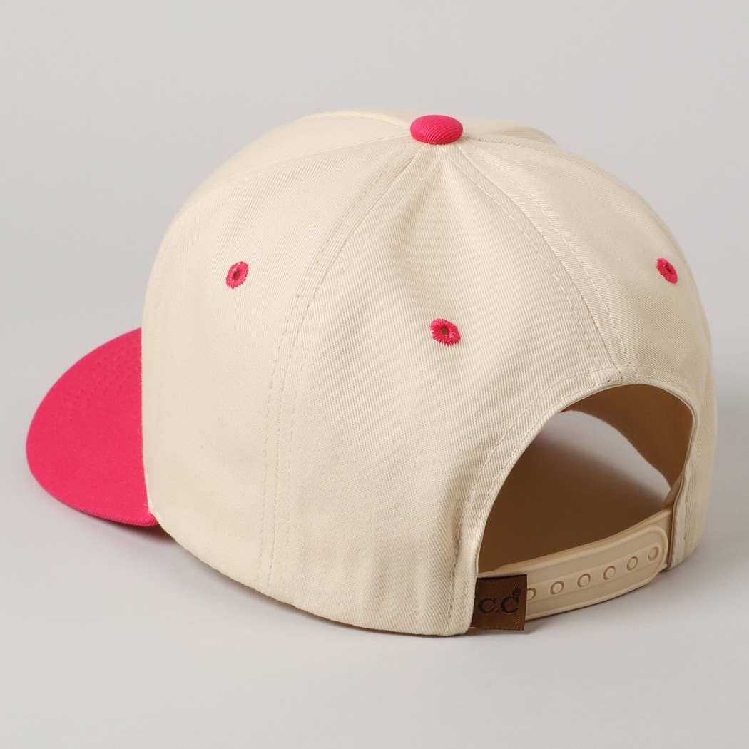 JESUS SAVES I SPEND Embroidery Trucker Hat: HOT PINK / ONE SIZE