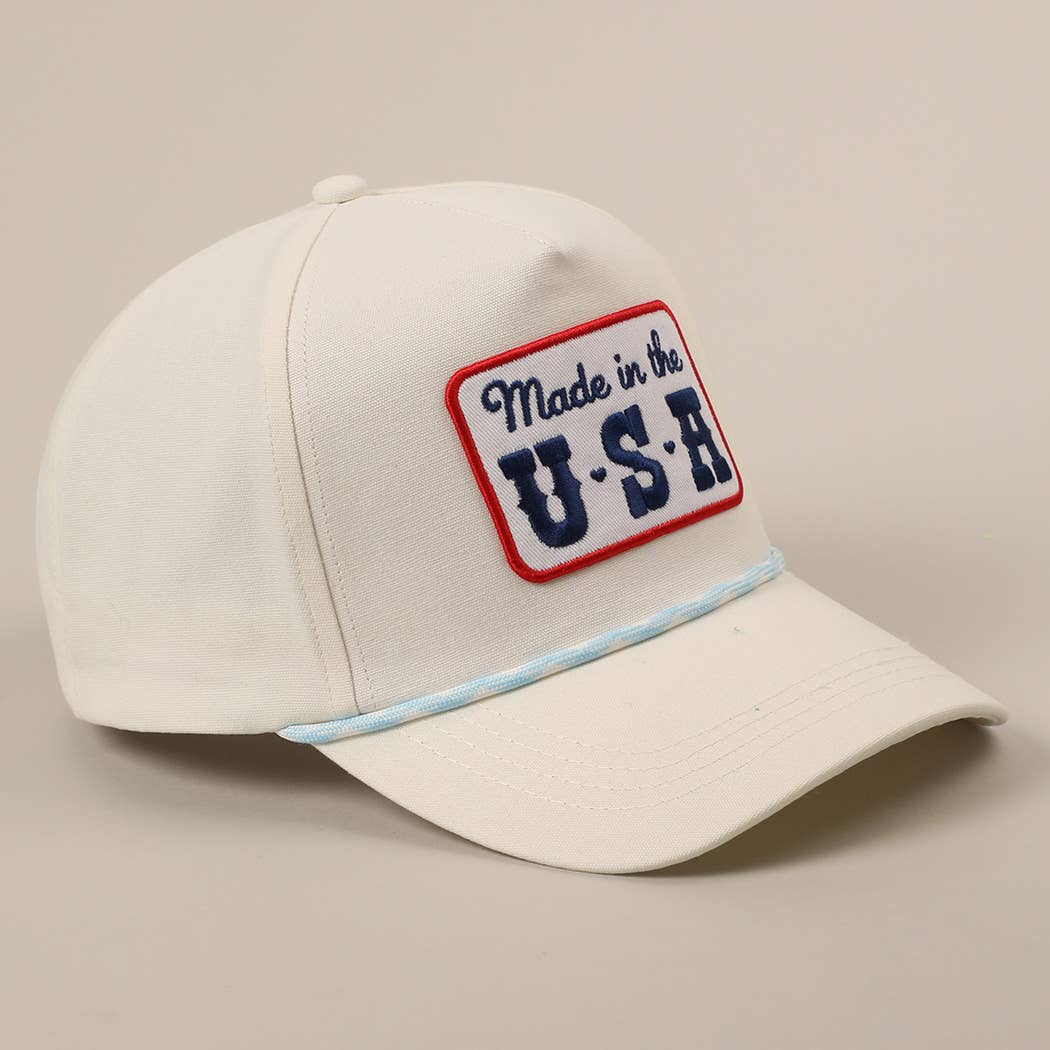 Made in the USA Embroidery Patch Trucker Hat: MULTI / ONE SIZE