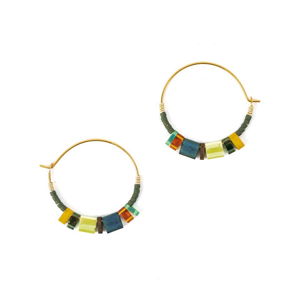 Tila Hoop Earrings: Taupelo Honey