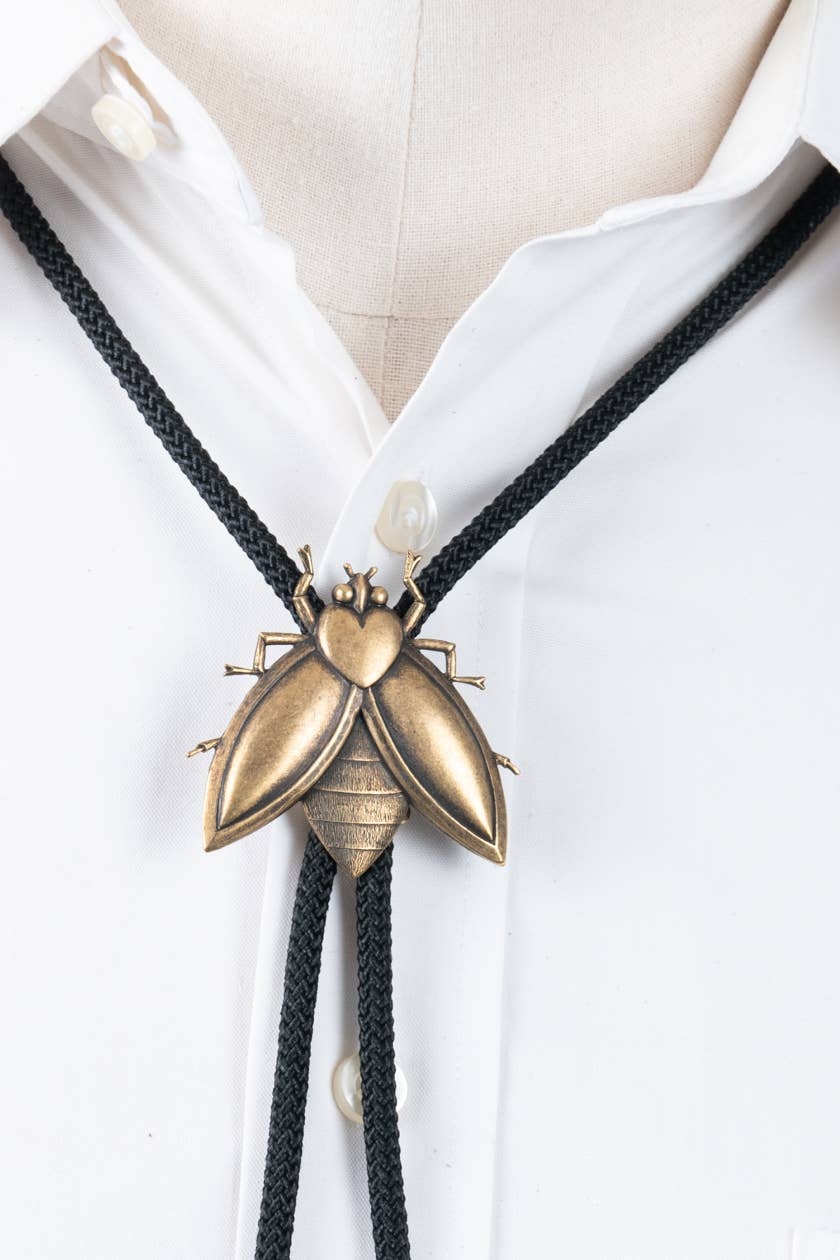 Bolo moth pendant, Brass plated