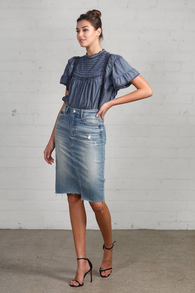 City Edge Denim Skirt