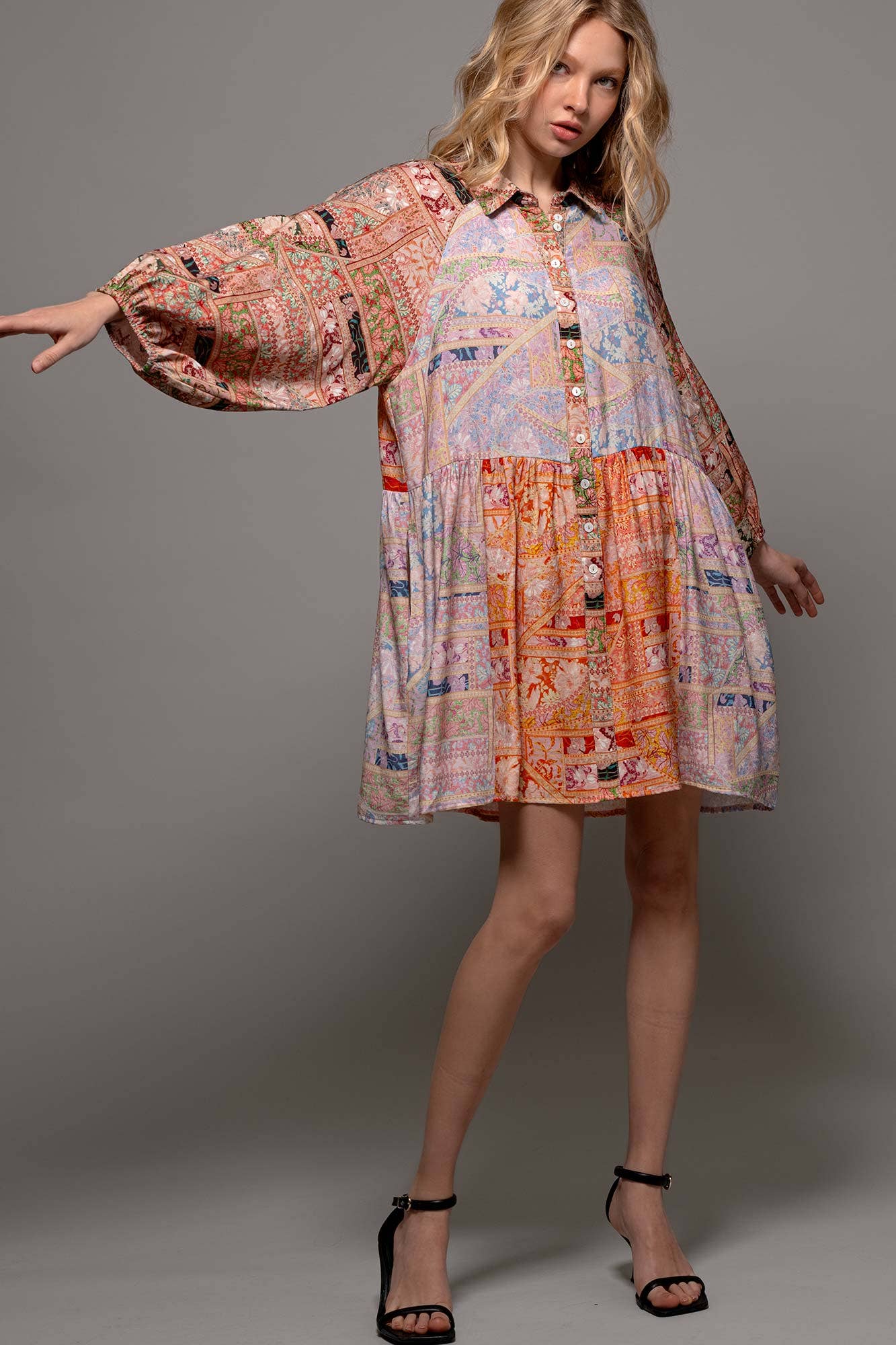 Sunset Mosaic Boho Dress