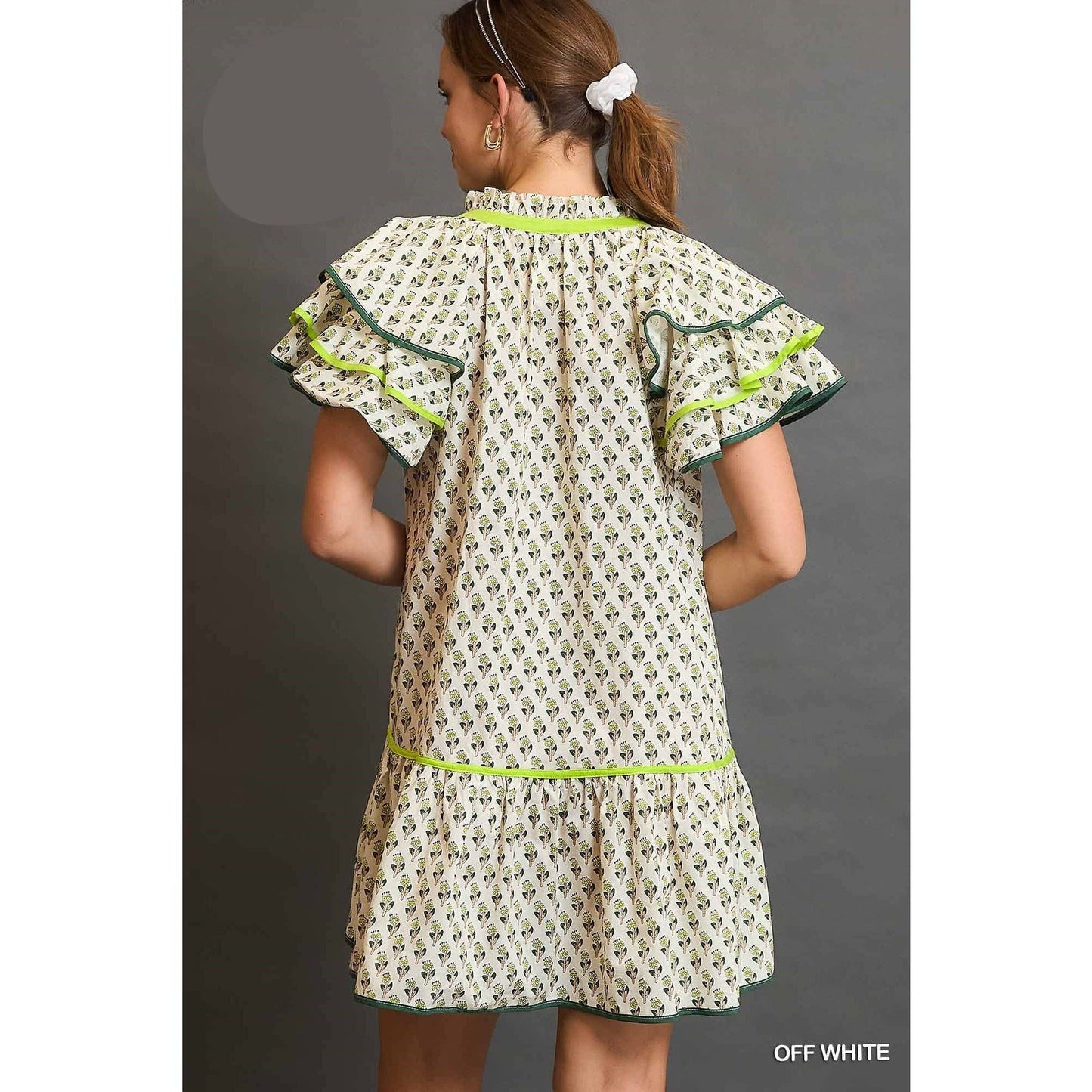 Lime Garden Cotton Dress