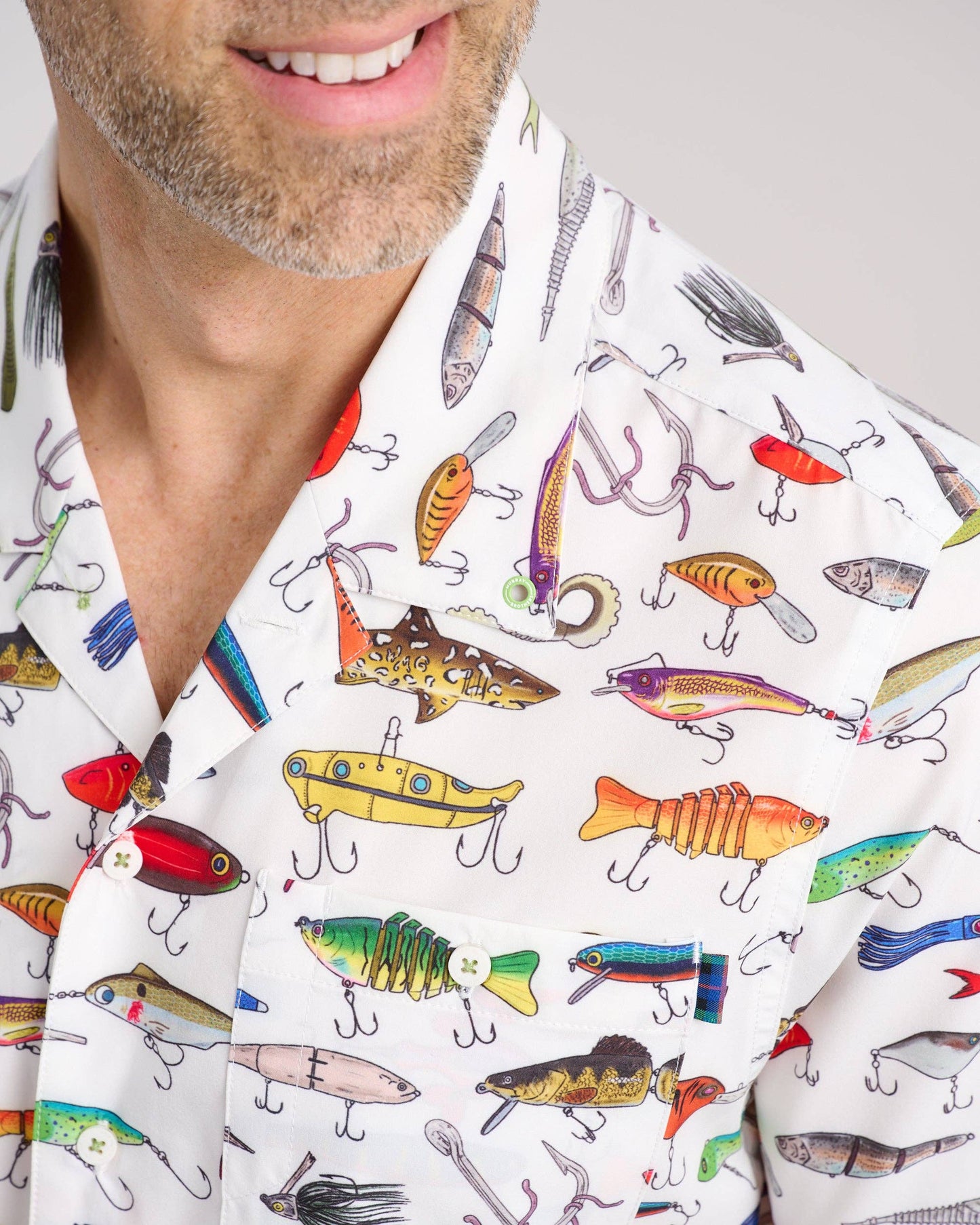 Bait & Switch Vacation Short-Sleeve Button Down: White