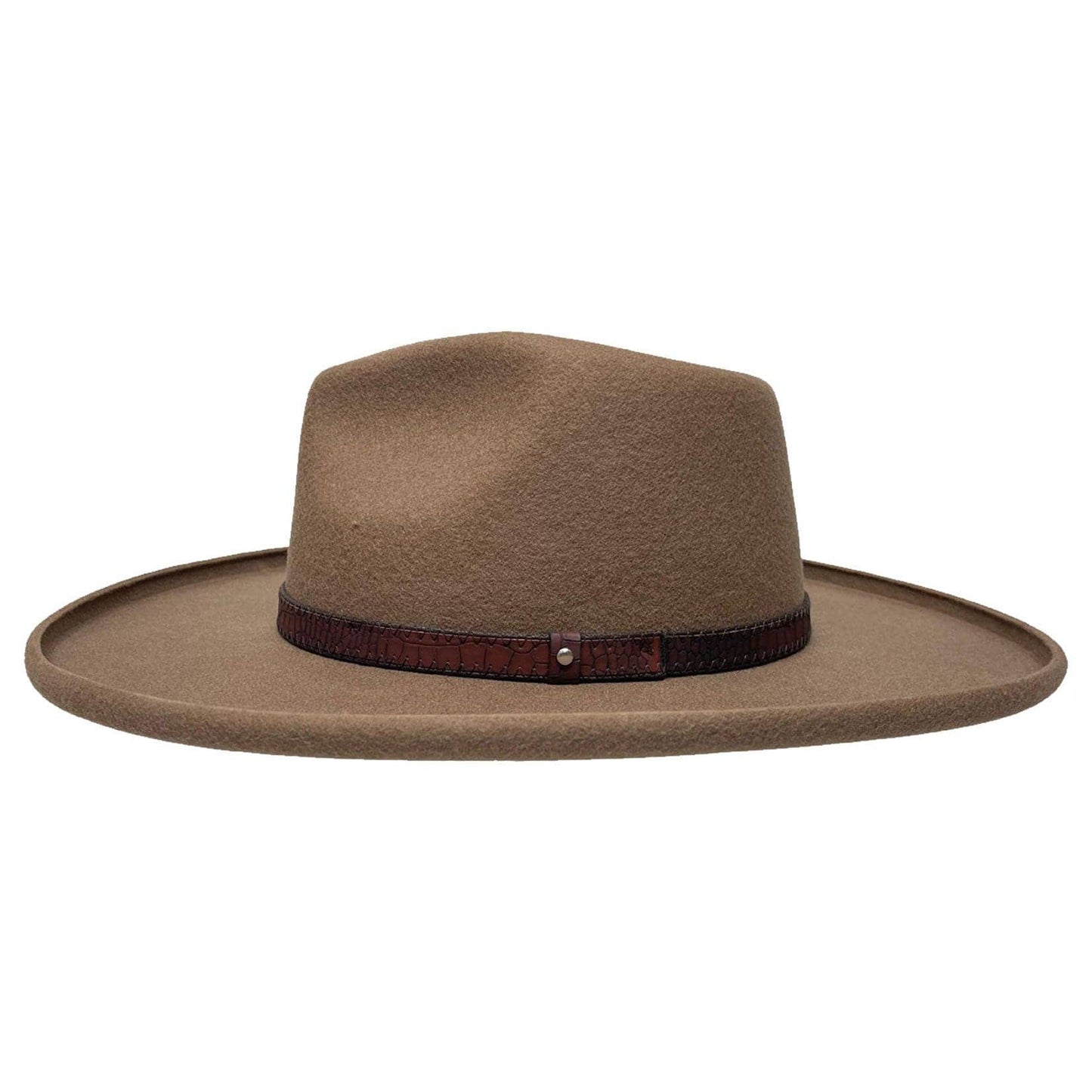 Pencil Rim Wool Felt Fedora Hat - Style Hudson: BLACK / LG