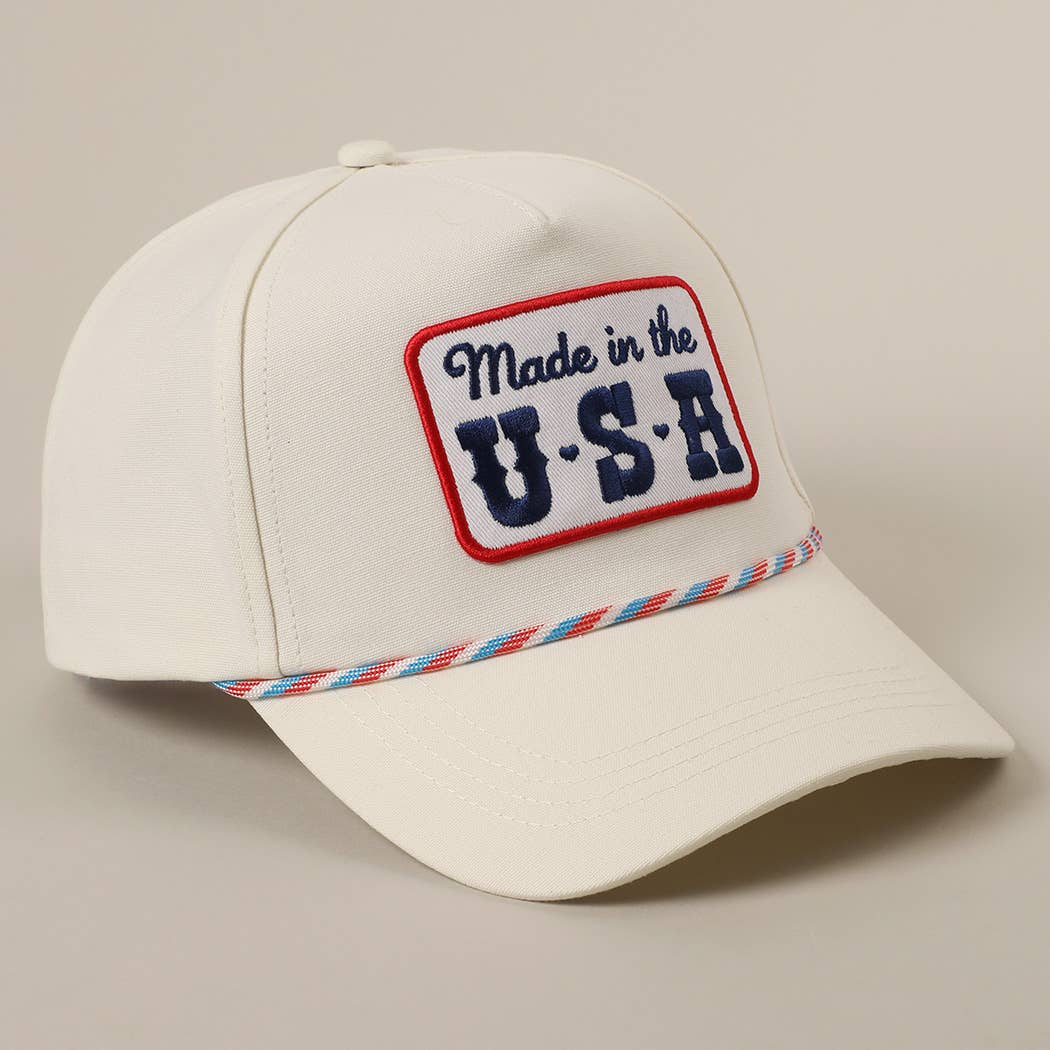 Made in the USA Embroidery Patch Trucker Hat: MULTI / ONE SIZE