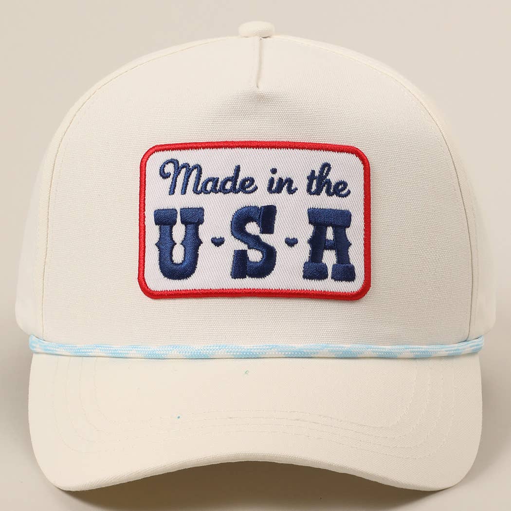Made in the USA Embroidery Patch Trucker Hat: MULTI / ONE SIZE