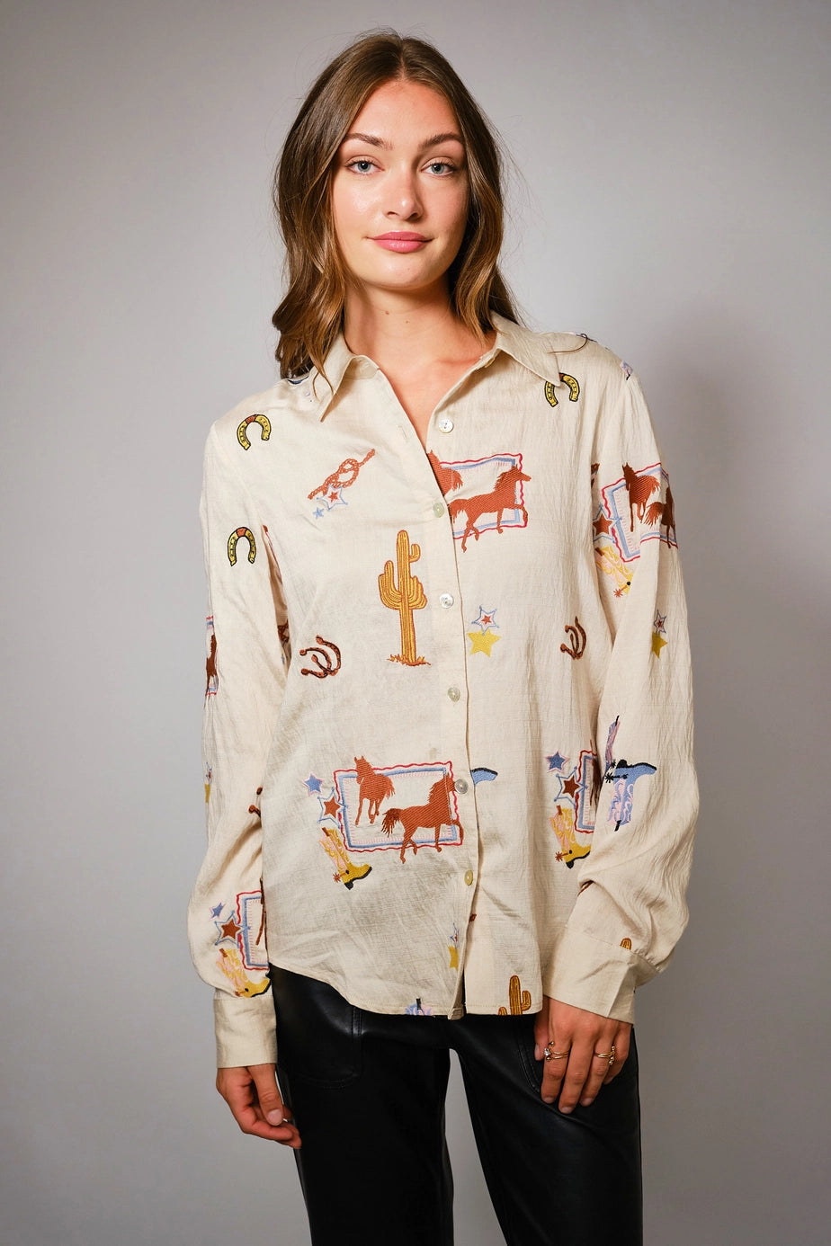 Western Vibe Embroidered Shirt