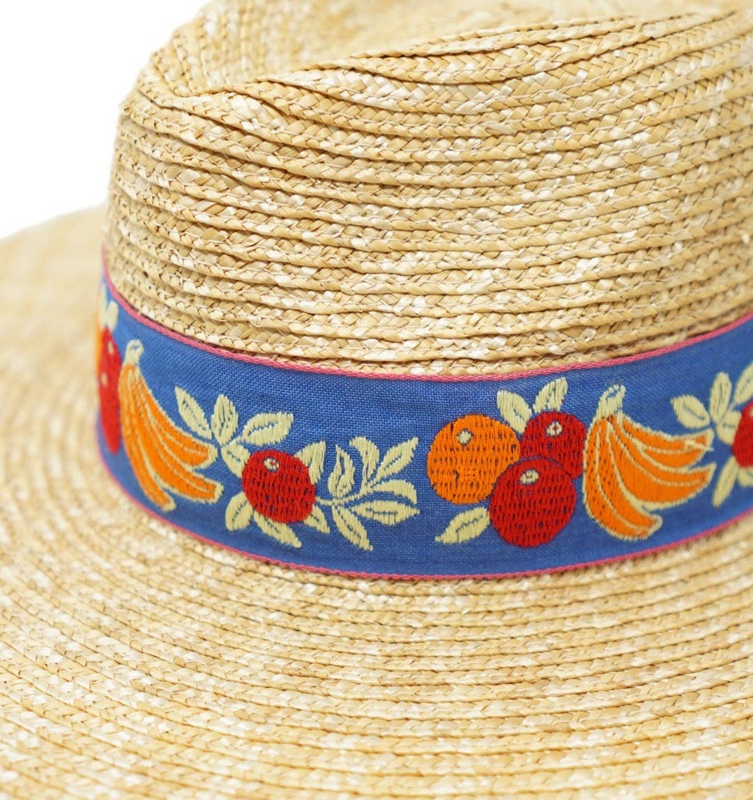 Fruity Tropical Banded Straw Rancher, Adjustable