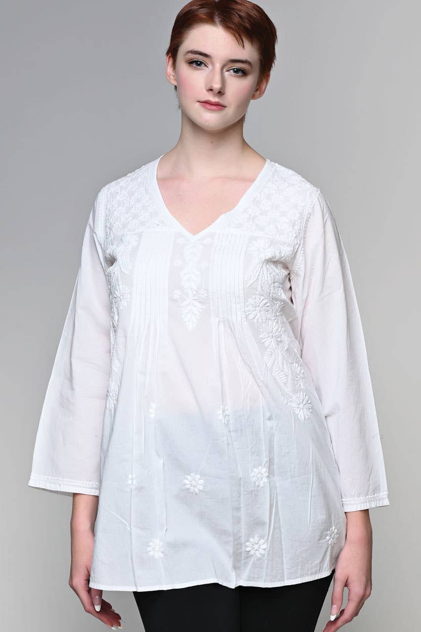 Divya White Tunic: XL