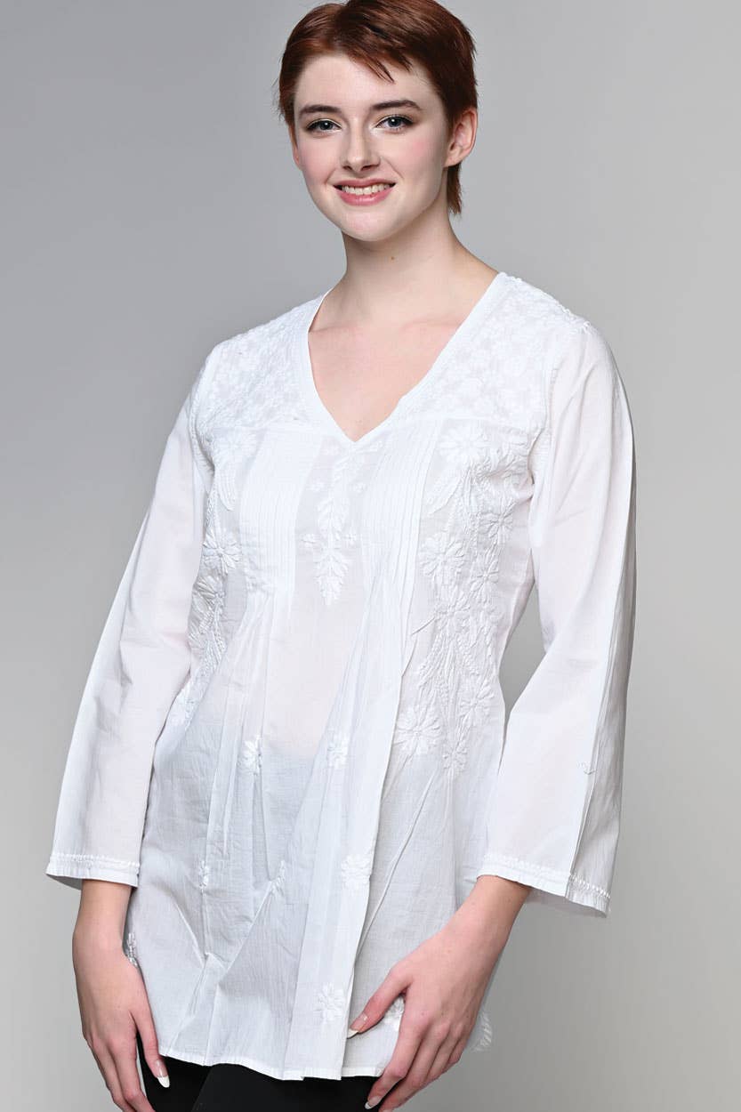 Divya White Tunic: XL