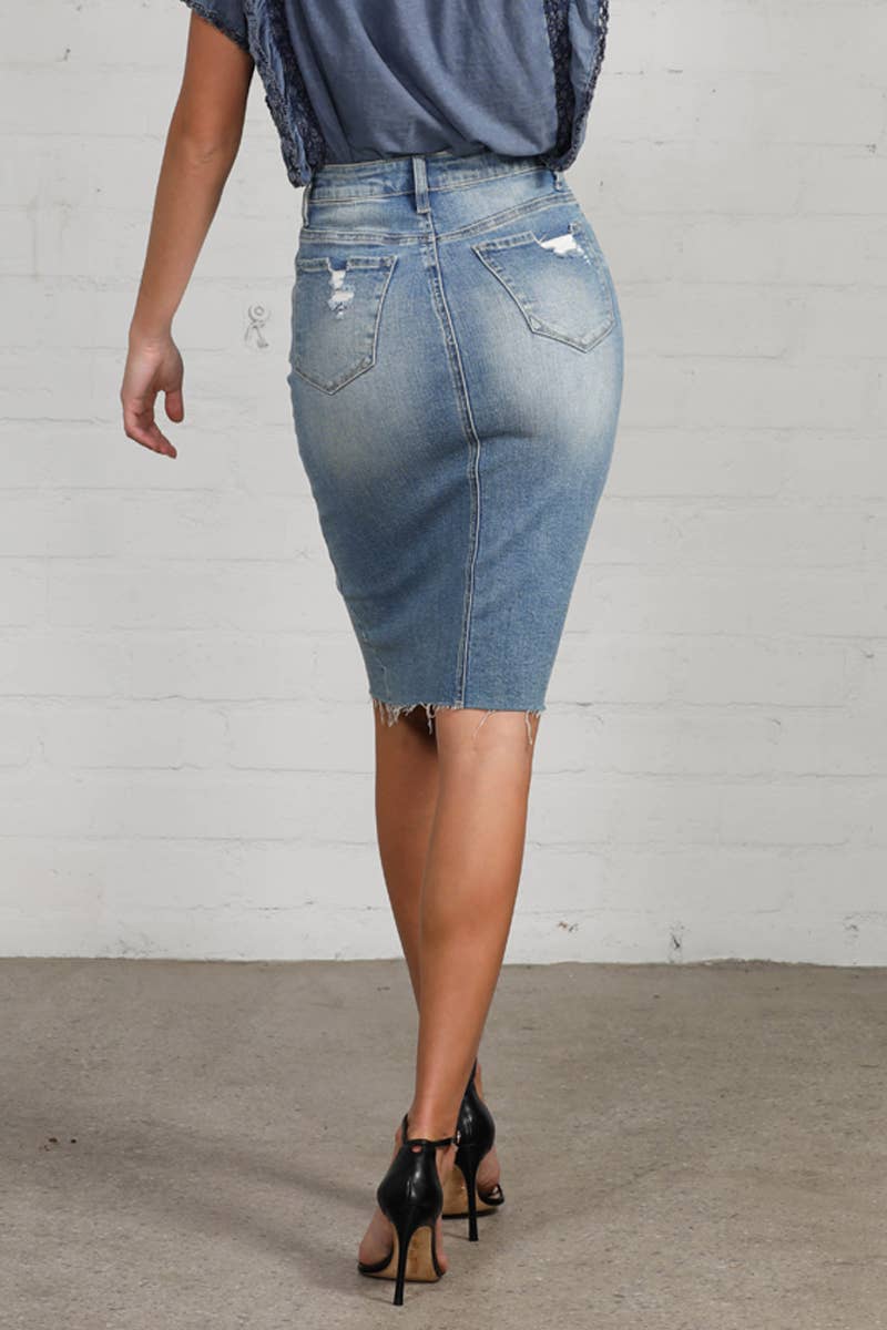 City Edge Denim Skirt