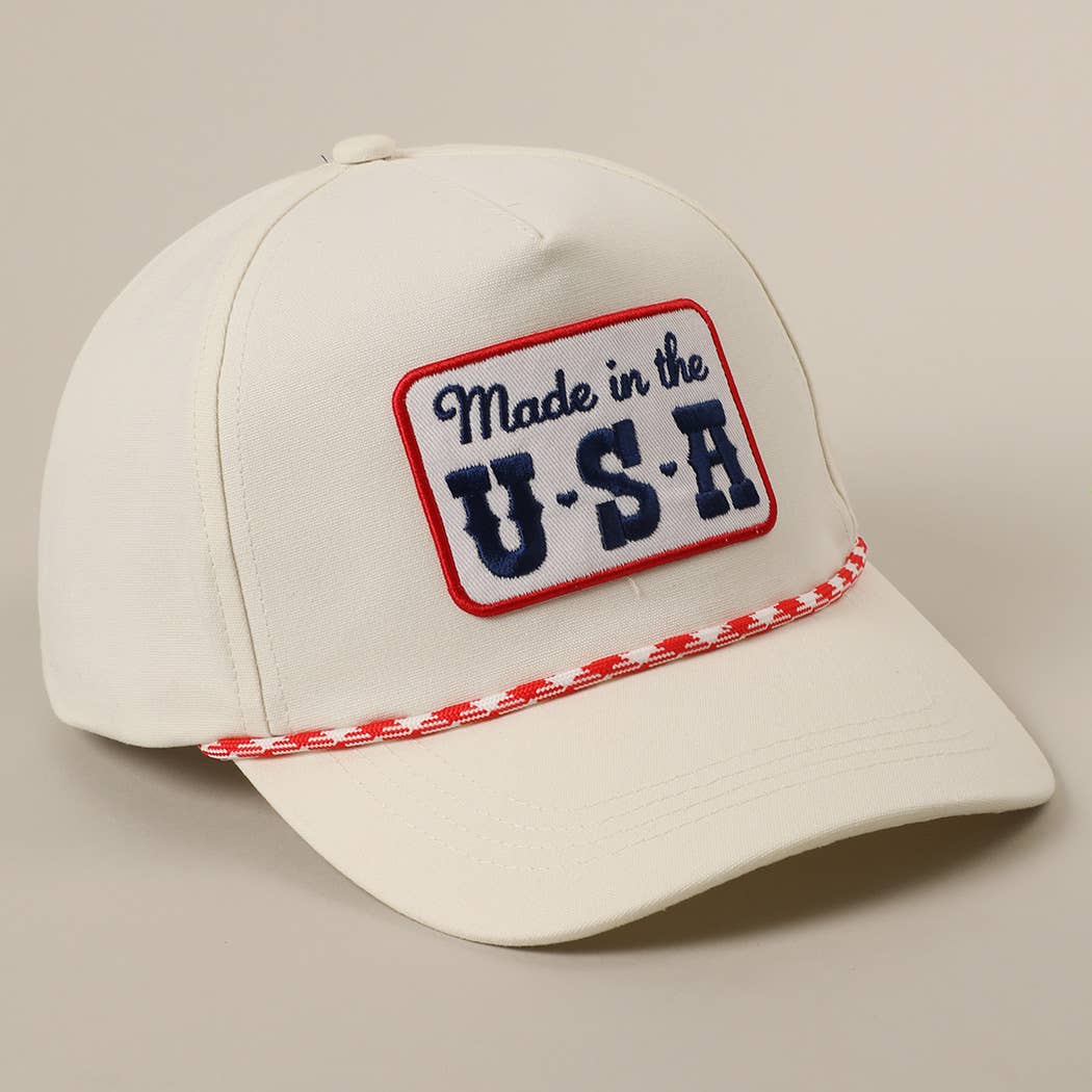 Made in the USA Embroidery Patch Trucker Hat: MULTI / ONE SIZE