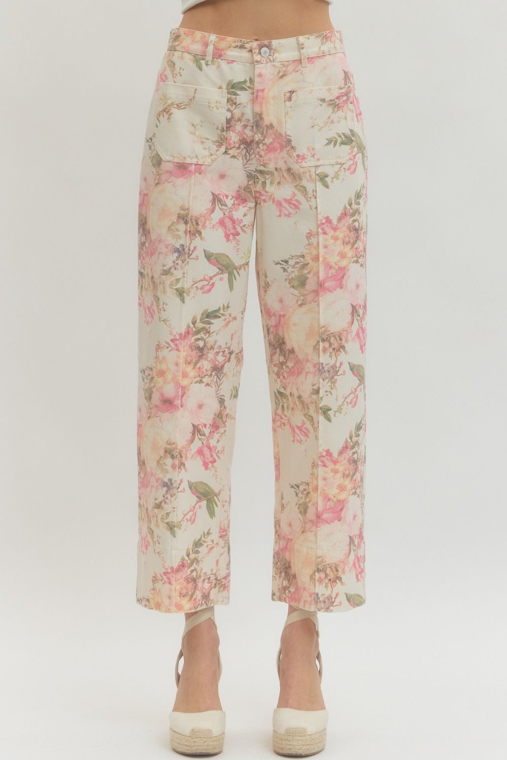 Floral Print Straigh Leg Pants