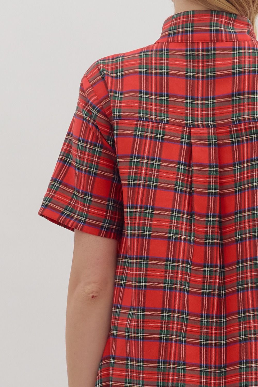 Red Plaid Mini Dress