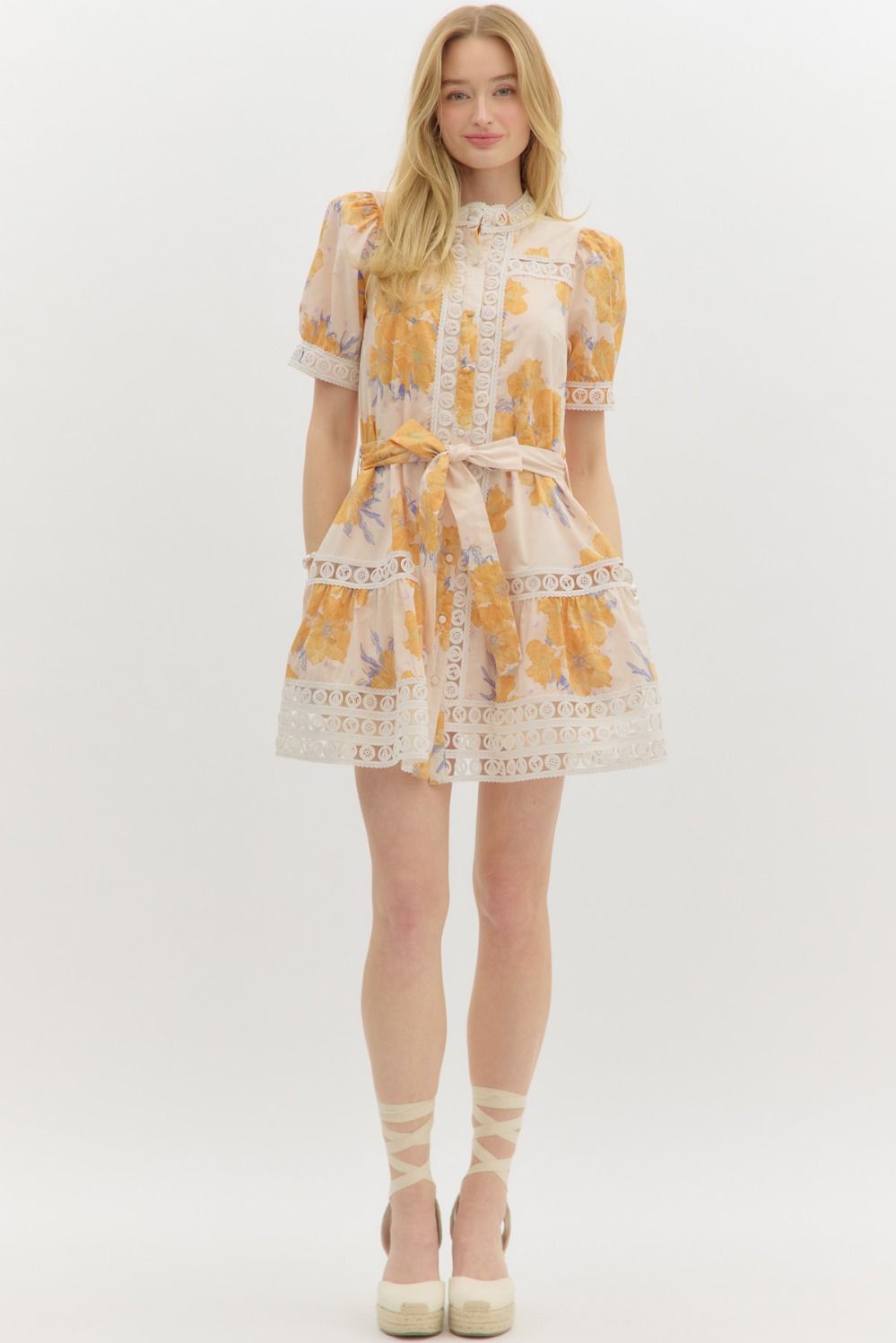 Marigold Medallion Mini Dress