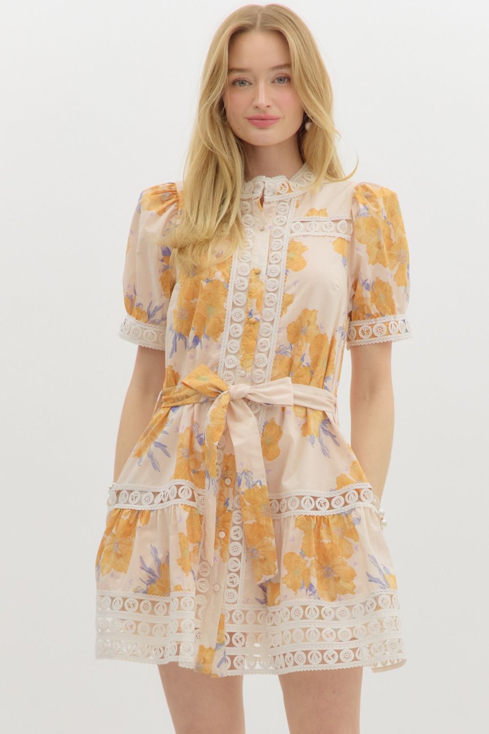 Marigold Medallion Mini Dress