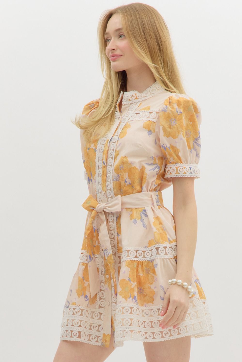 Marigold Medallion Mini Dress