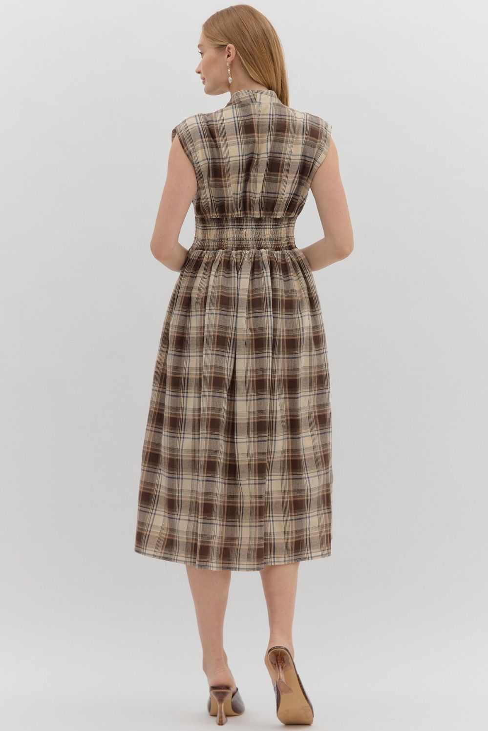 Prairie Muse Plaid Midi Dress