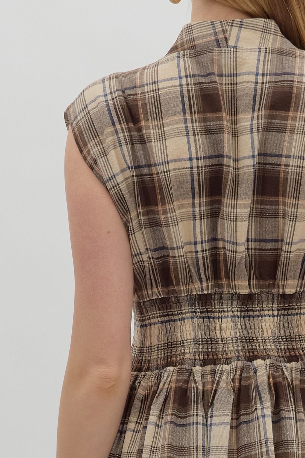 Prairie Muse Plaid Midi Dress