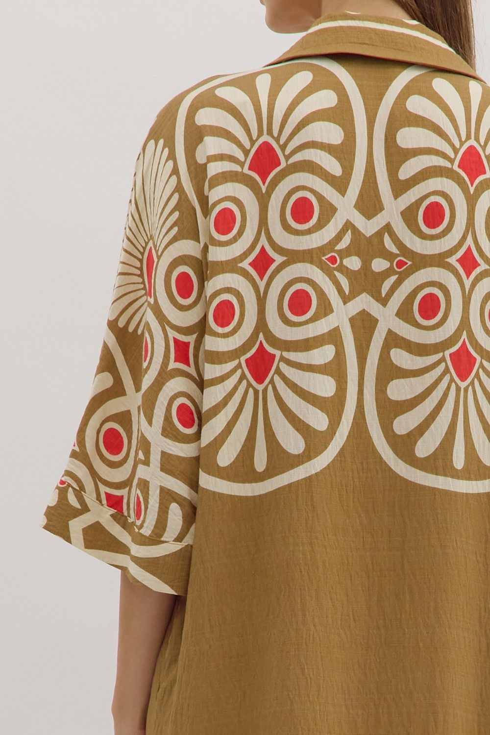 Geometric Fall Midi Dress