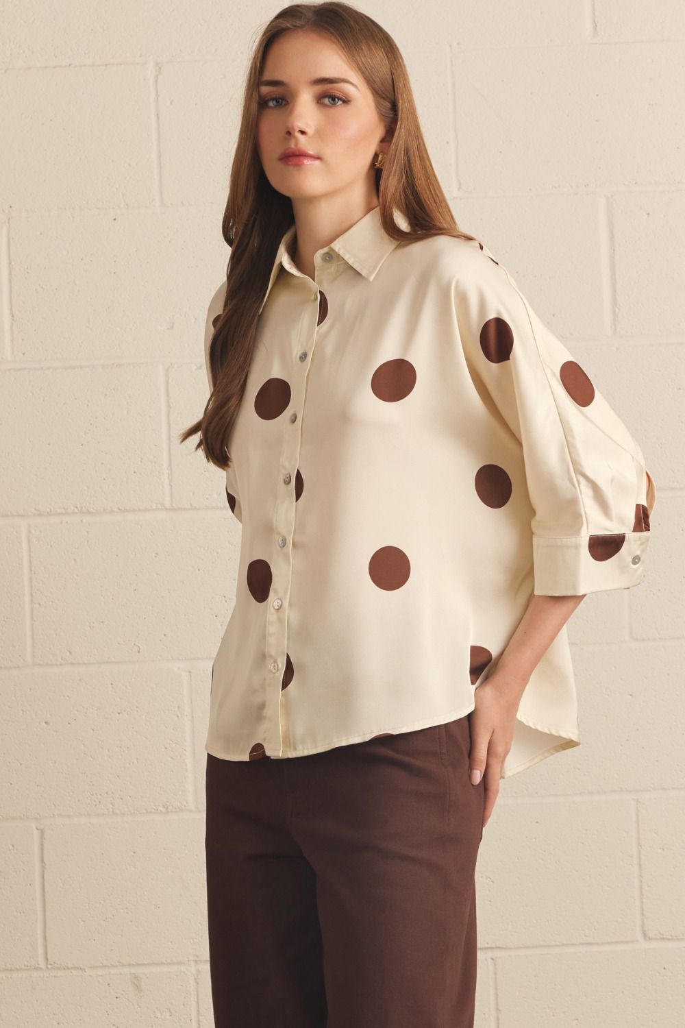 OVERSIZED POLKA DOT BLOUSE