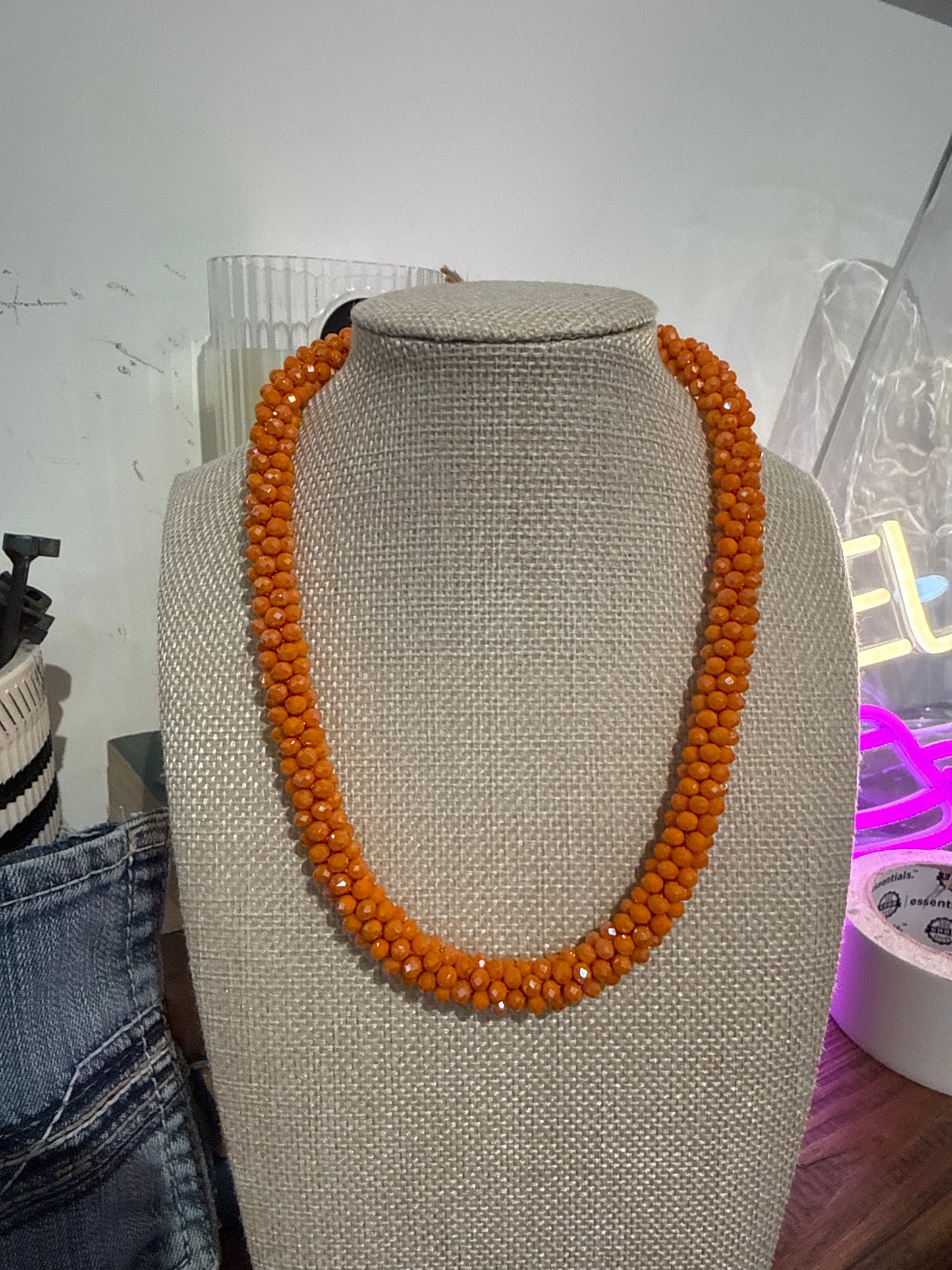 Rock Candy Necklace- Orange