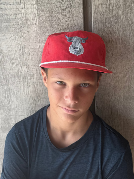 Bull Hat in Red