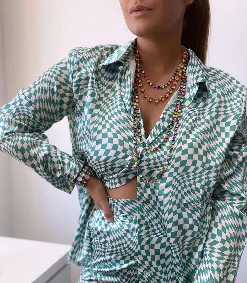 Sarina POP Necklace: Antique Silver