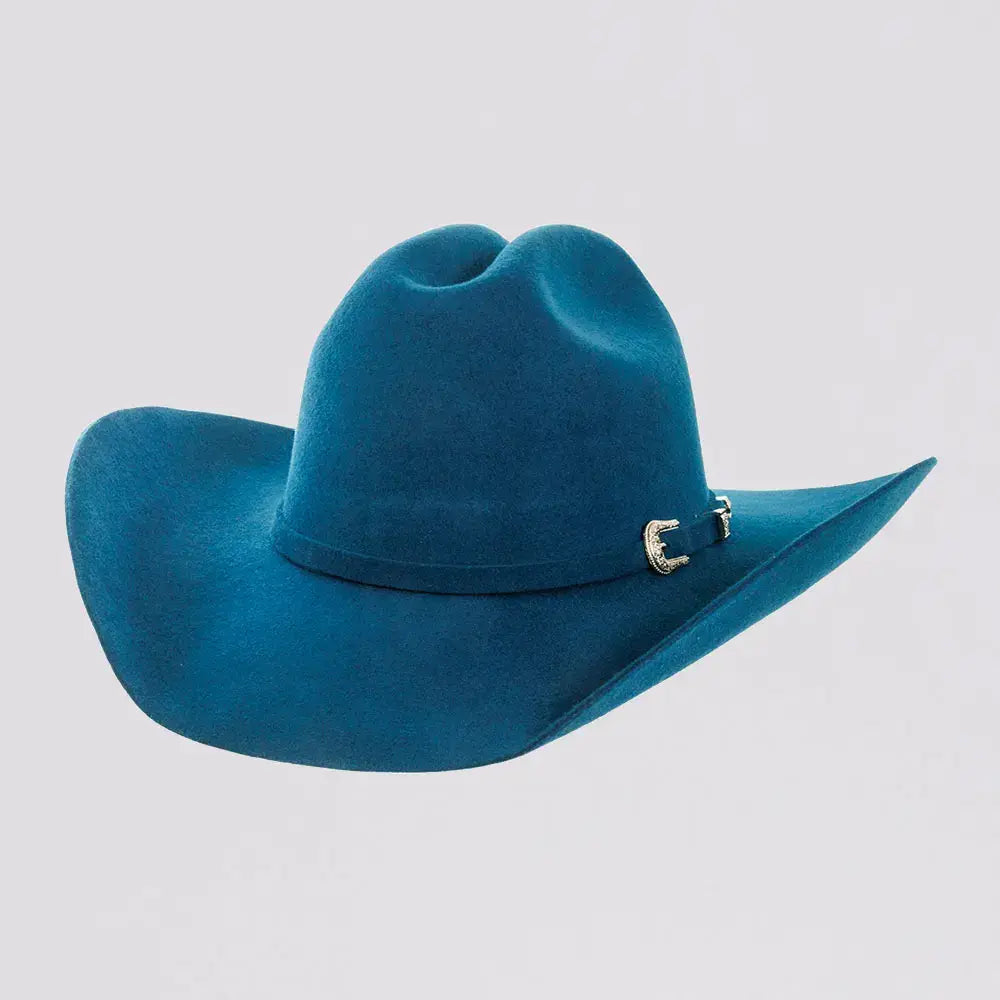 100% Wool Felt Western Cowboy Hat - Style Cattleman: Black / MD