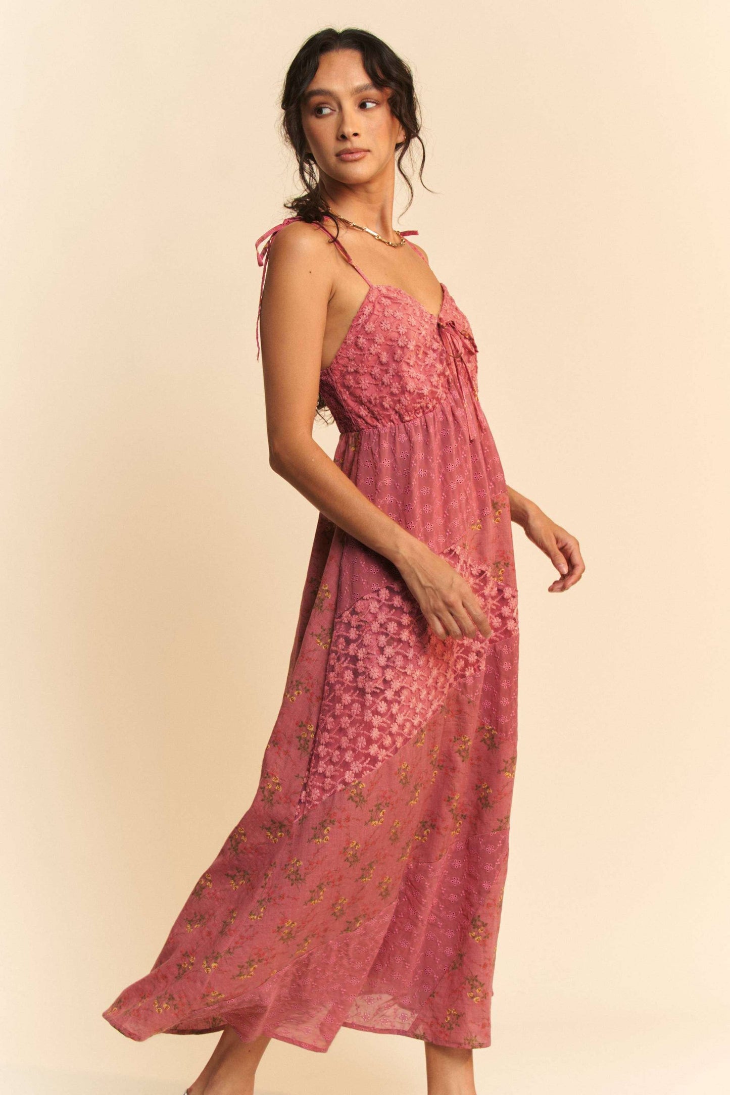 Rosewood Patchwork Maxi Dress