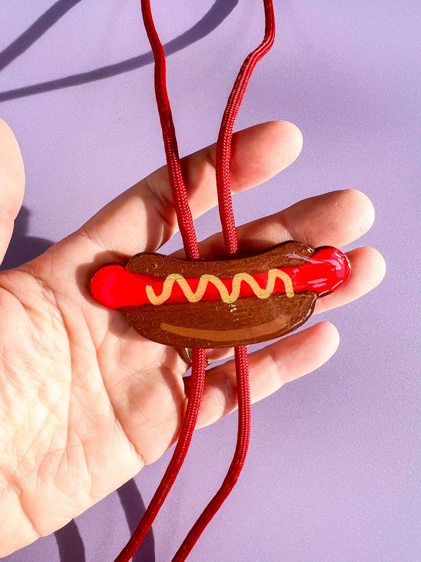 Hot Dog Bolo Tie - Fun Western Accessory