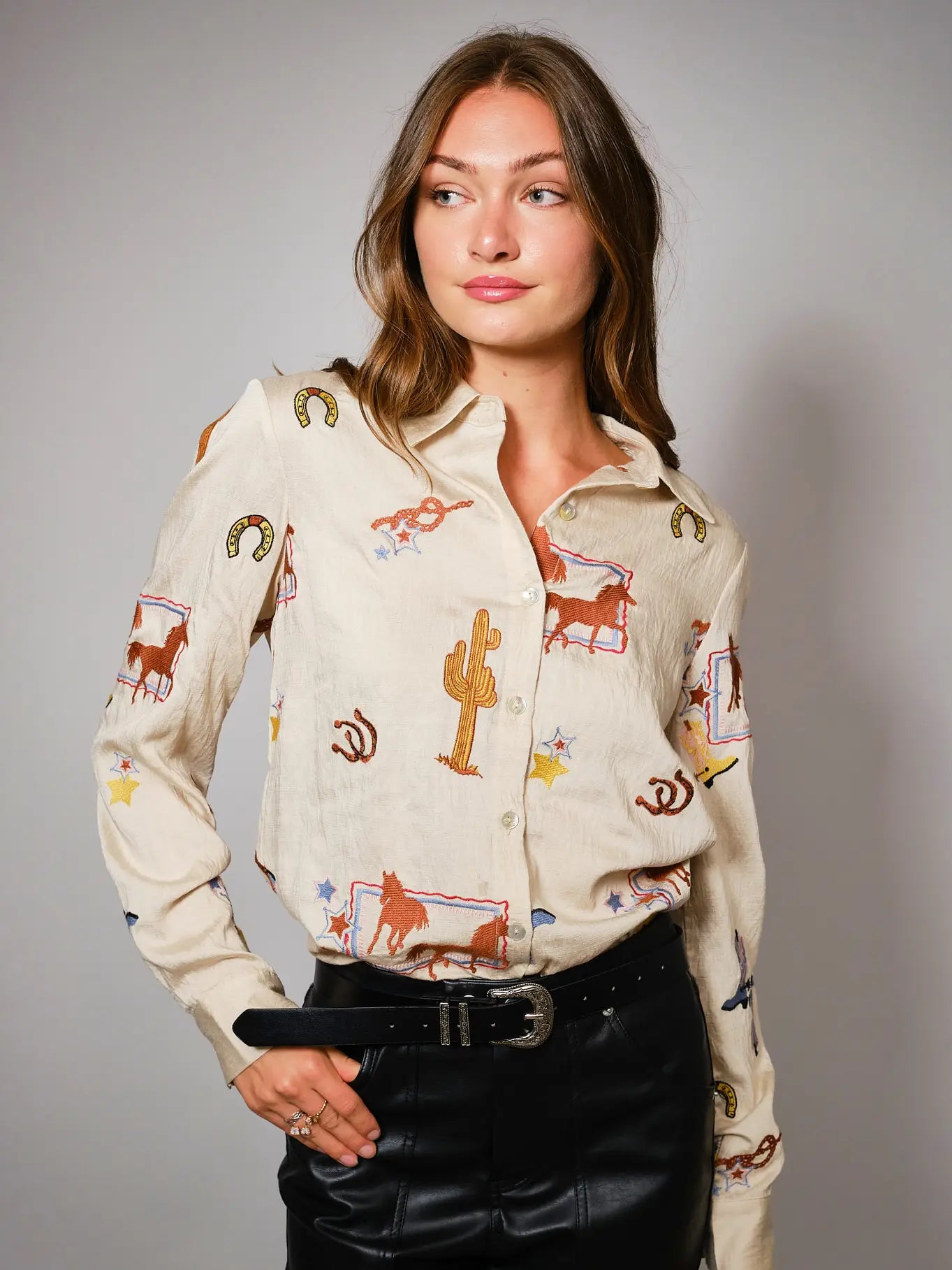 Western Vibe Embroidered Shirt