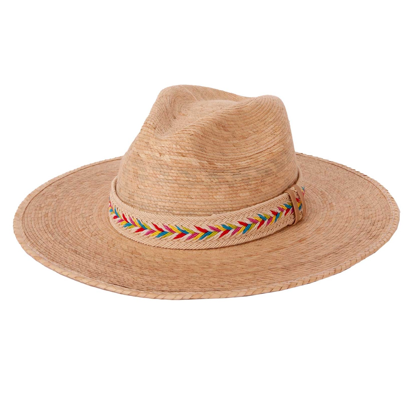 Natural Bisbee Fine Mexican Palm Wide Brim Straw Sun Hat