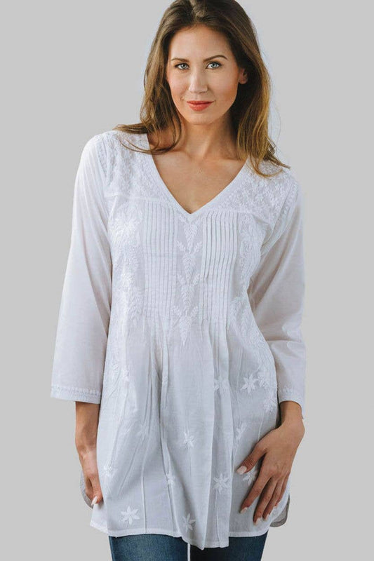 Divya White Tunic: Small