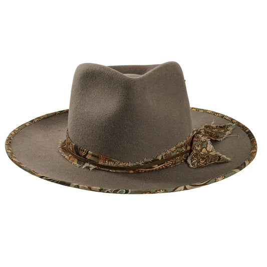 Wool Felt Teardrop Fedora Hat - Style Gypsy: Platinum