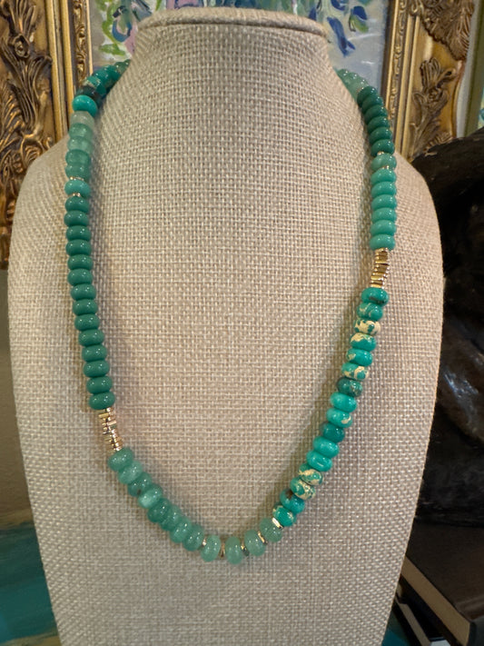 Glass bead necklace
