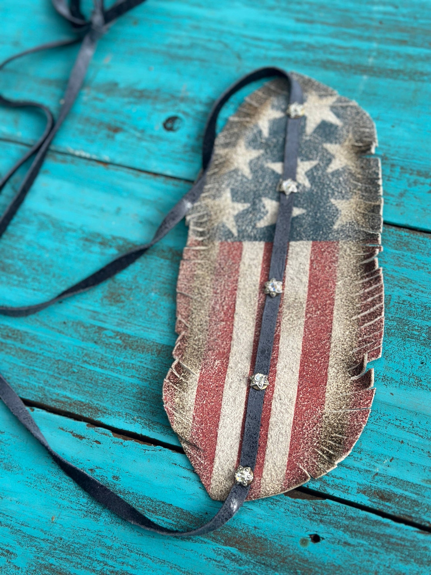 Large Feather Flag Hatband: Stripes