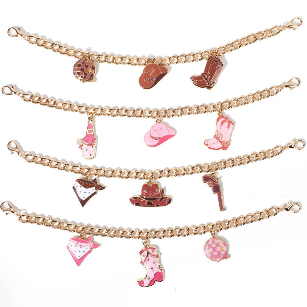 Western Cowboy Boots Hats Charm Trucker Hat Chain: DYC1869 / ONE SIZE