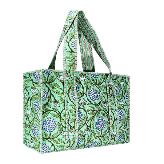 Cotton Block Print Tote Bag Large