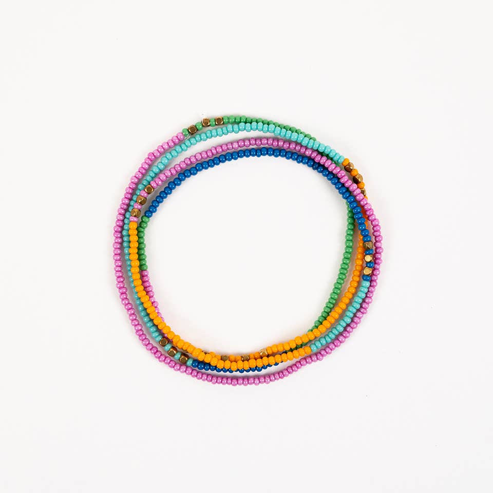 Beaded Stretch Necklace /Wrap Bracelet