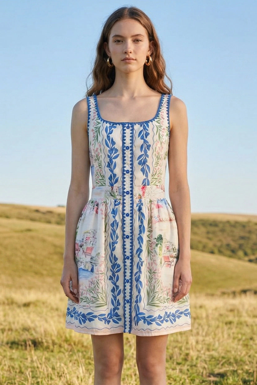 European Scene Mini Dress