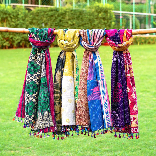 Cotton Kantha Scarves