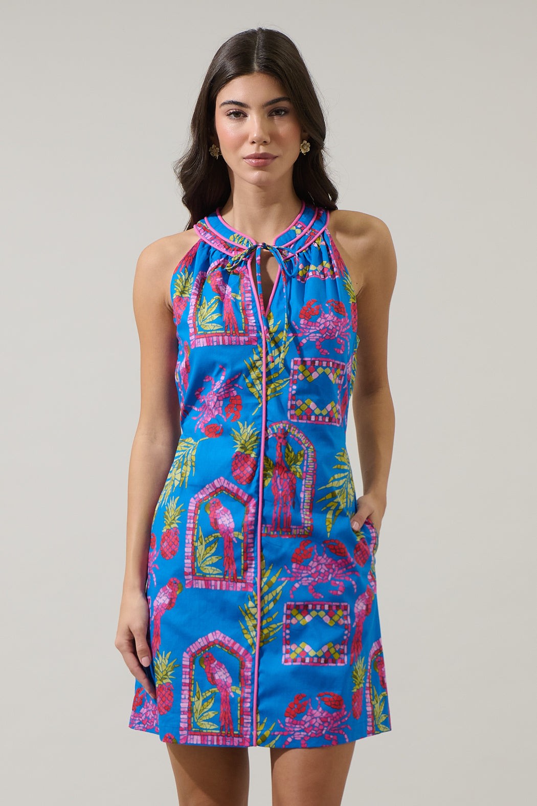 Bally Tropical  Sleeveless Mini Dress