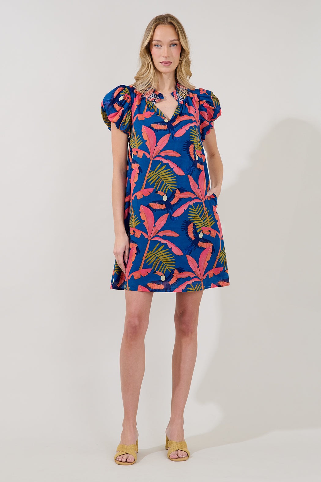 Vermina Tropical Shift Mini Dress