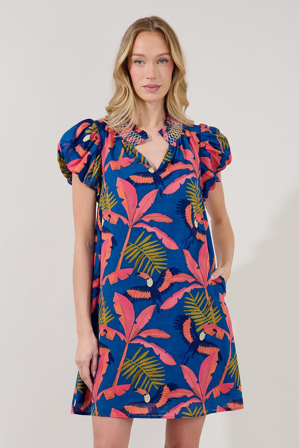 Vermina Tropical Shift Mini Dress