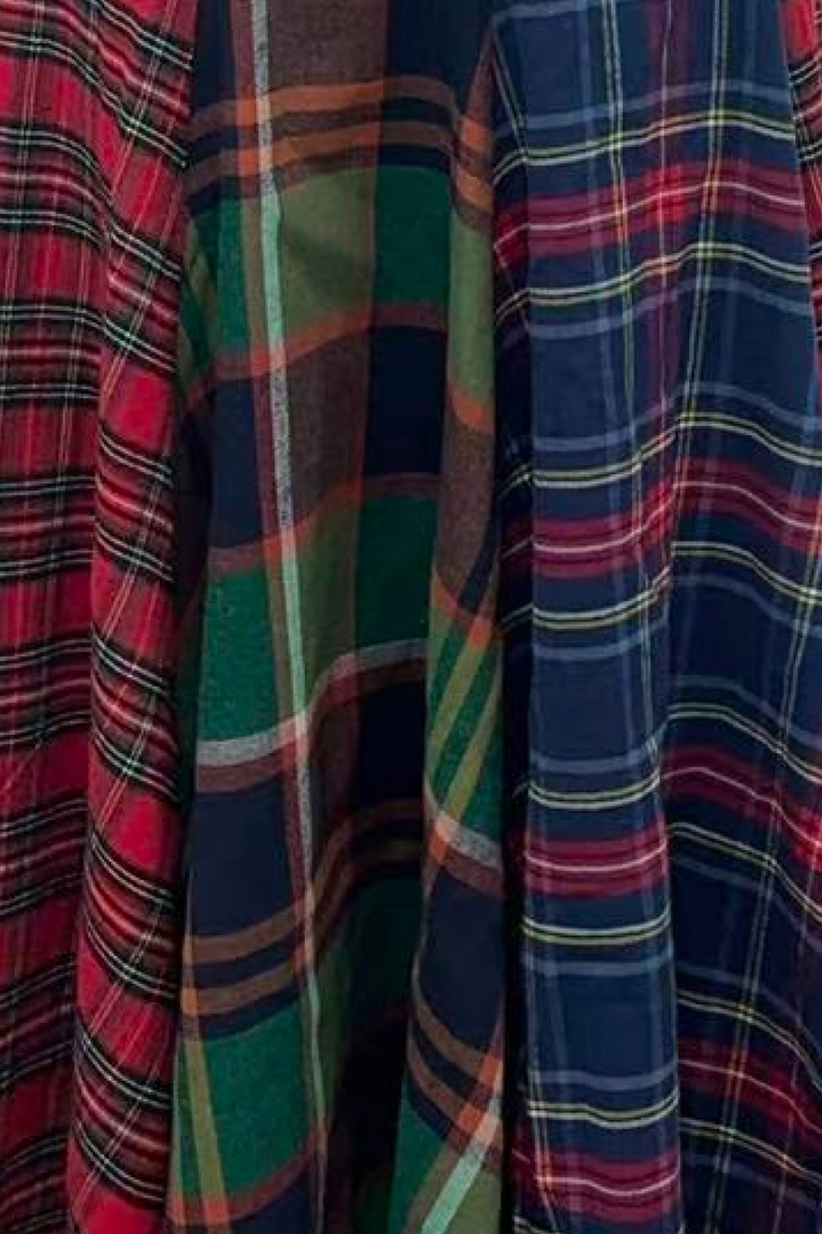 Harvest Waltz Plaid Midi Skirt