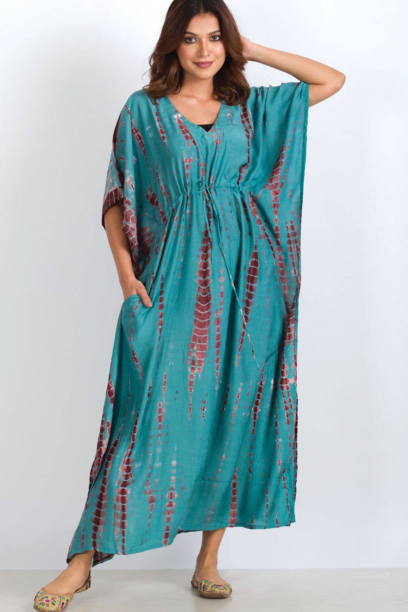Shibori Caftans: Indigo & White