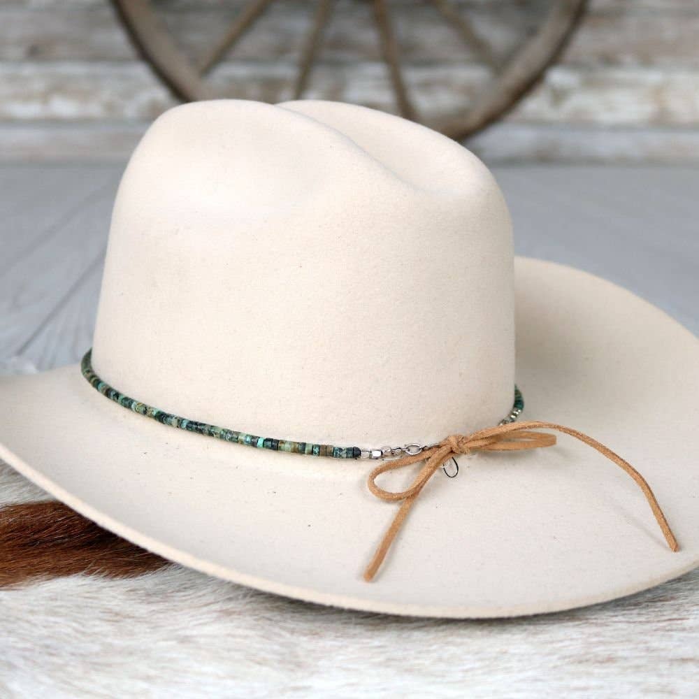 African Turquoise Stone Hat Band